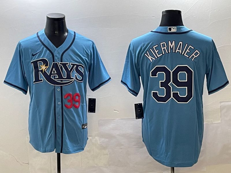 Men Tampa Bay Rays #39 Kiermaier Light Blue Game 2025 Nike MLB Jersey style 3->tampa bay rays->MLB Jersey